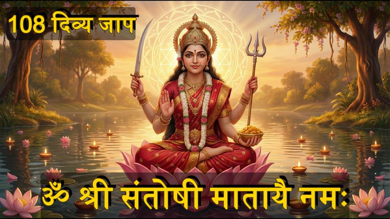 ॐ श्री संतोषी मातायै नमः (108 दिव्य जाप) | Santoshi Mata Mantra | Eternal Peace & Contentment