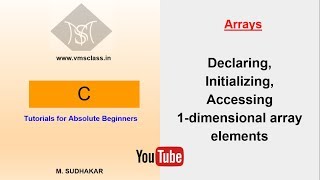 One dimensional array (declaring,initializing,accessing)