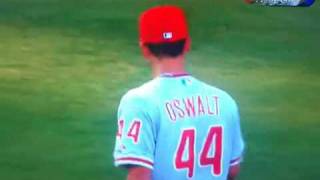 Roy Oswalt swipes a hit in his Phillies Debut