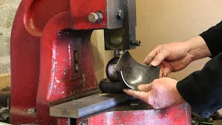 Amateur Blacksmithing - Bowl forming with a Fly Press