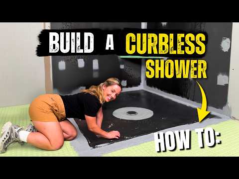 How to Build a Waterproof CURBLESS Shower Start to Finish with HYDROBLOK thumbnail