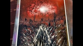 zombie guardian angel spray paint art hyperlapse