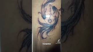 สักทับแผลเป็น สักรูปปลา  งานขาวดำ #zungtattoo #tattoo  id LINE : rz.92