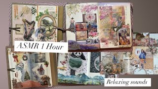 1 | ASMR | One hour Collage | Journal with me l Vintage | Relaxing sounds | The sound of paper