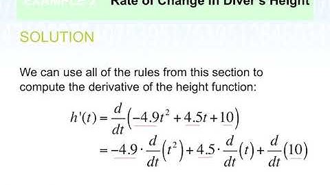 Rectilinear Motion and the Derivative (Applied Calculus, Sec 2.2 part 3)