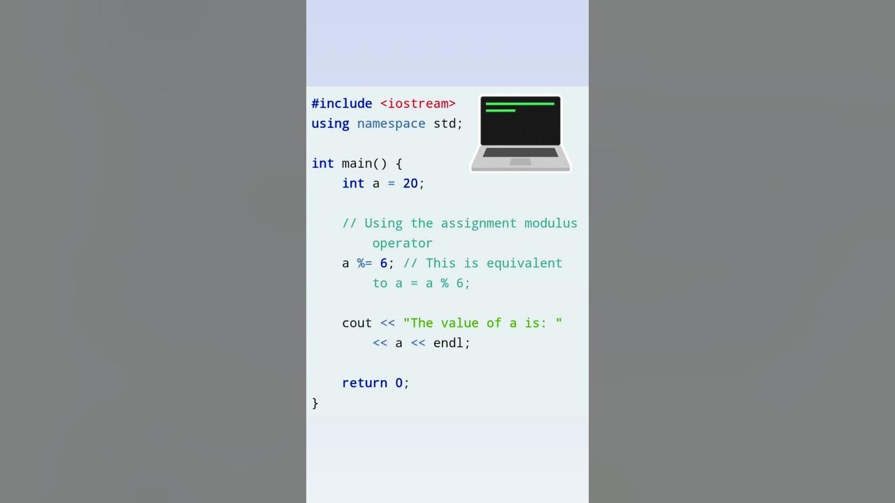 Assignment modulus operator in CPP program / CPP language / Cpp program ...