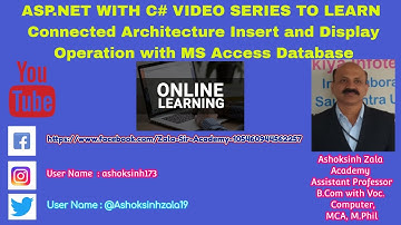 Connected Architecture Insert and Display operation in ASP.NET C#