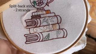 Hand Embroidery Pattern for Beginners - Books and a Cup of Tea