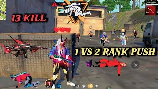 13 Kills💪 SCAR M1887 99%🔥 Headshot Rate⚡ || Solo Vs Duo Full Gameplay || FreeFire!
