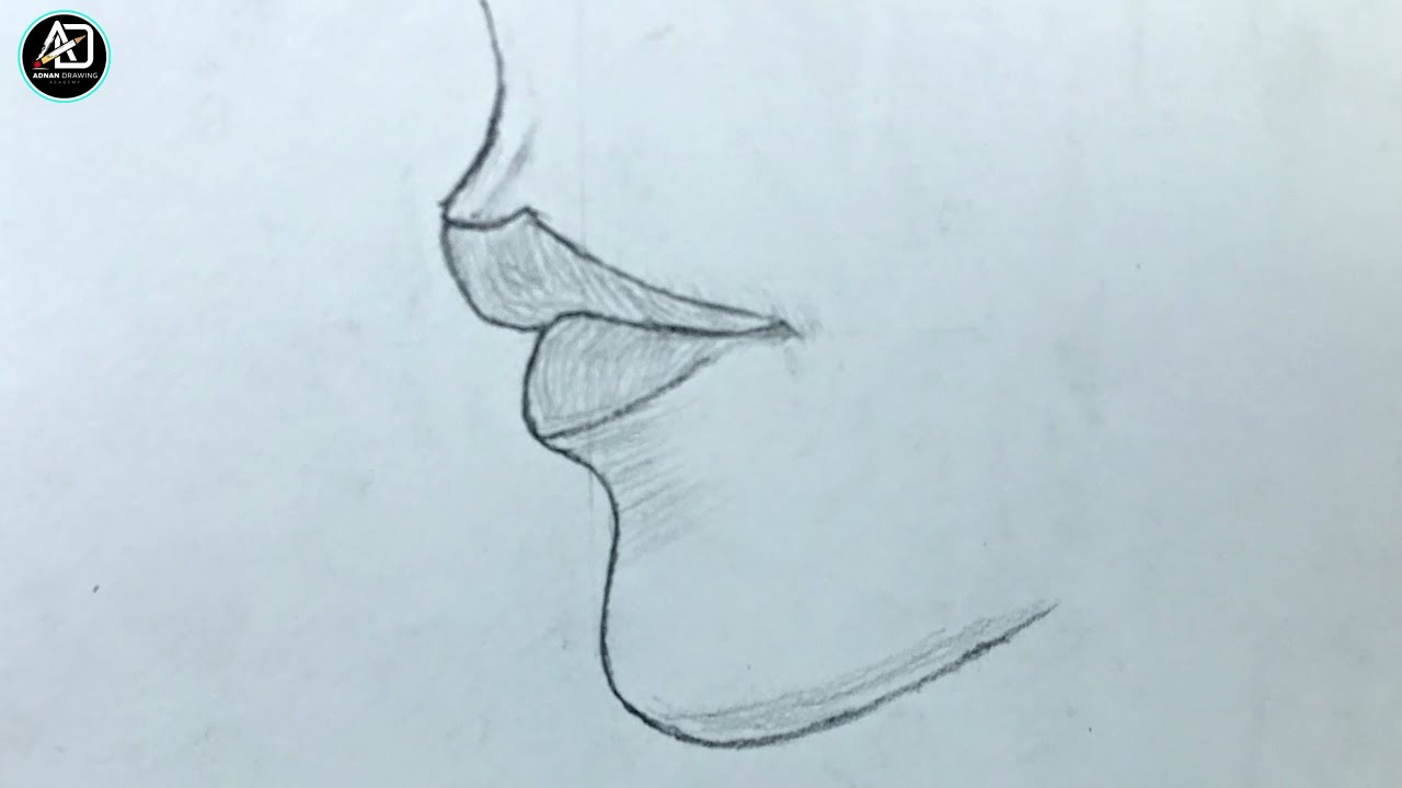 Lips Side Way How to Draw Lips from the Side | Side View Lips Drawing for Beginners ...
