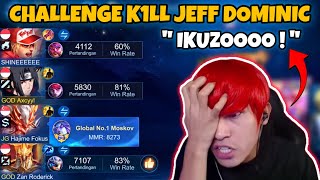 Reaksi Jeff Dominic Dichallenge K1ll ! Match Seru Menegangkan Late Game Bonus Top 1 Moskov !