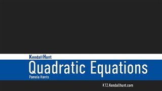 Problem Strings - Quadratic Equations Content