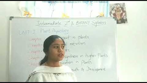 Intermediate 2nd year Botany syllabus