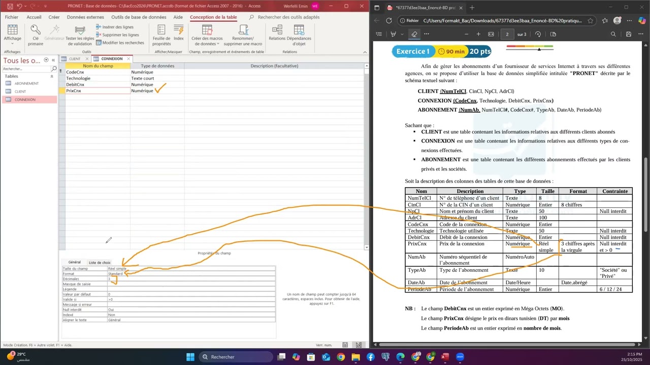 Bac Éco Informatique – Correction Complète Du Devoir Pratique (Tunisie)