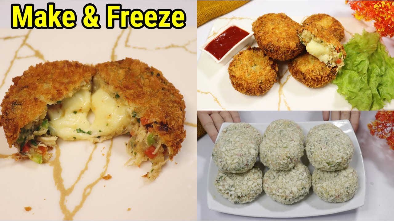 Potato Chicken Cheese Cutlets/Kabab Recipe Crispy Aloo Chicken Kebab
