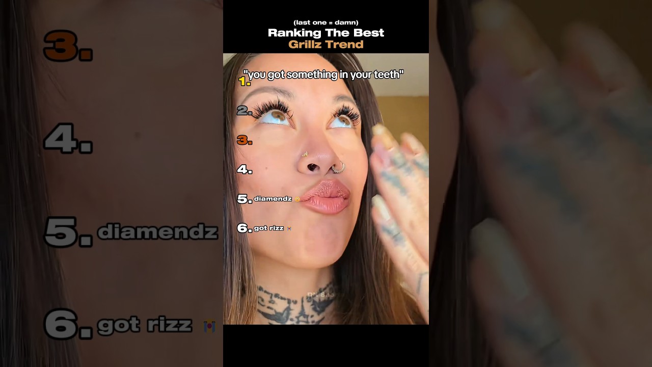 Ranking YOU HAVE SOMETHING IN YOUR TEETH / GRILLZ Trends #ranking #tiktok #trand #usa