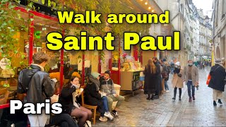 【HDR】Walking tour in Paris around Saint Paul 🚶