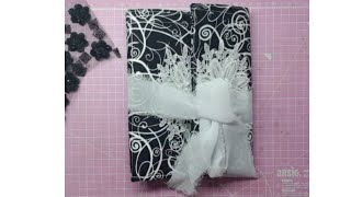 "Beauty in Black and White" journal part 2: making the soft cover inspired by @stitchwithrachel screenshot 5