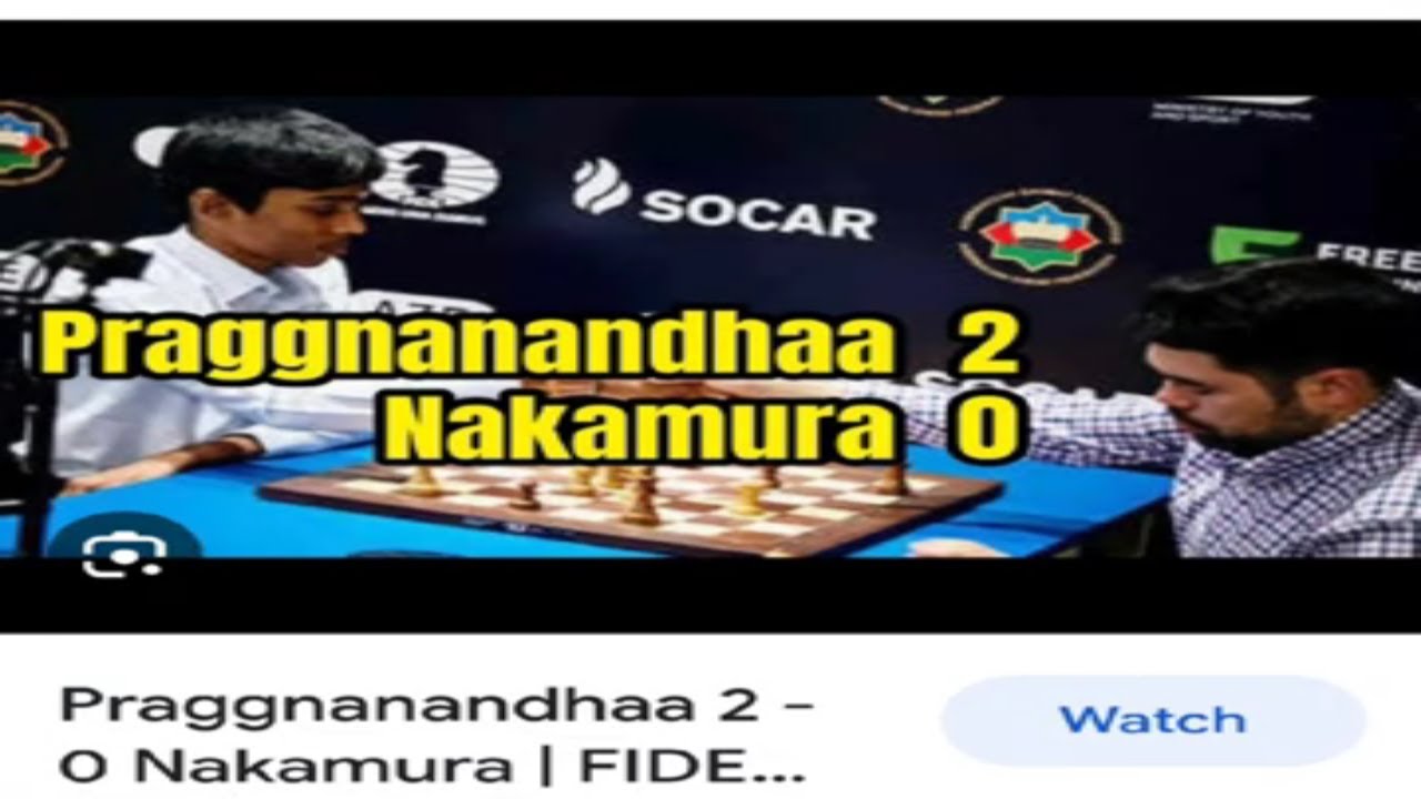 Praggnanandhaa VS Nakamura 🌎 2 = 0 #World #Championship #chess #iq 