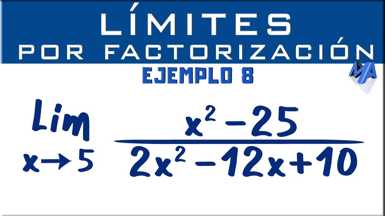 Solución de límites por factorización | Ejemplo 8 - YouTube