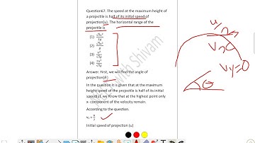 The speed at the maximum height of  a projectile is half of its initial speed of  projection(u). The