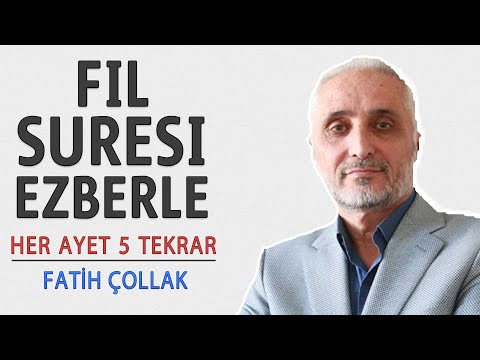 Fil suresi ezberle her ayet 5 tekrar (Fatih Çollak)