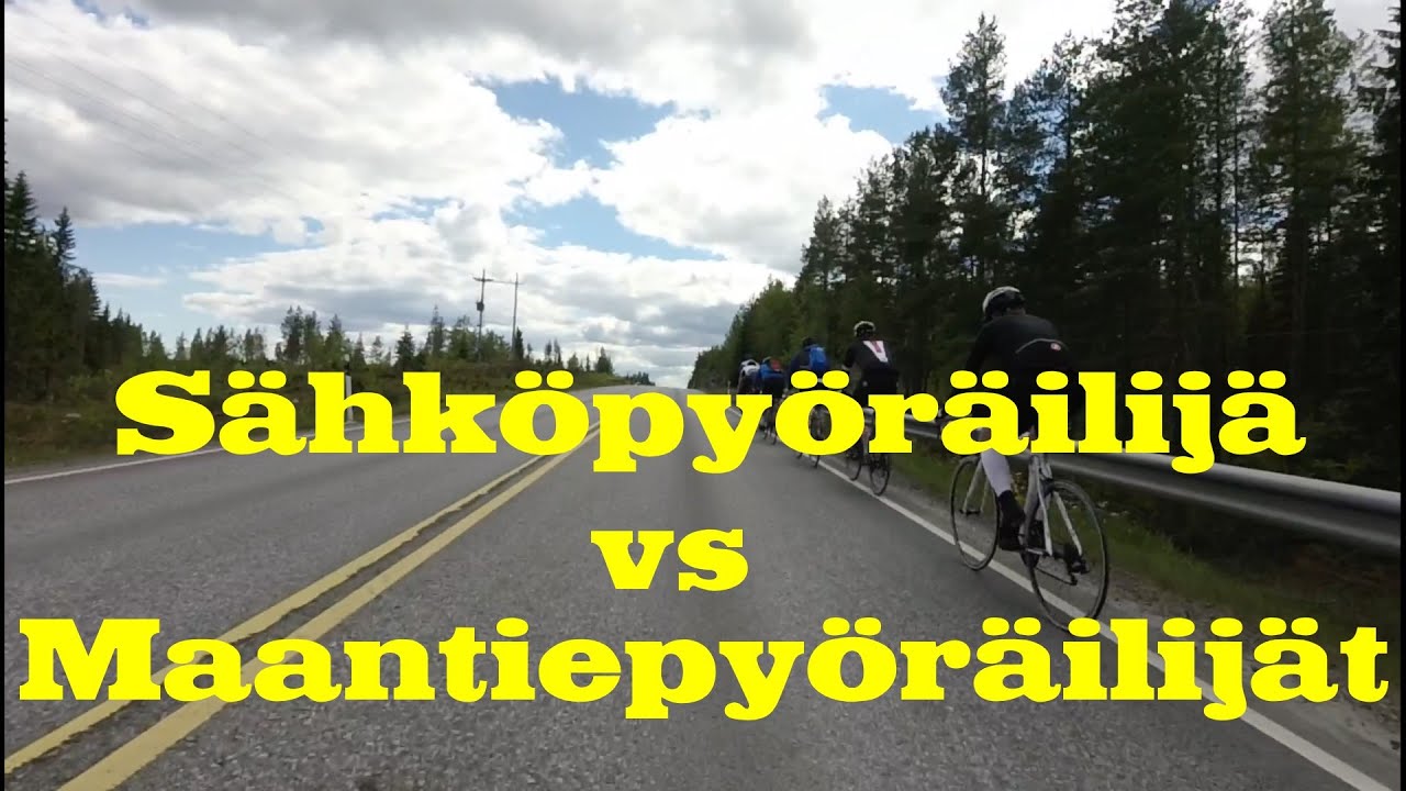 Sähköpyöräilijä vs maantiepyöräilijät