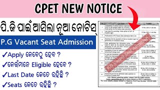 Pg Spot Admissionspot Selection Choice Fillingcpet Selection Vacant Seatsut Education