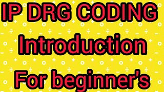 IP DRG coding training |introduction |Tamil explanation