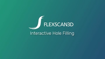 FlexScan3D 3D Scanning Software: Interactive Hole Filling Demo
