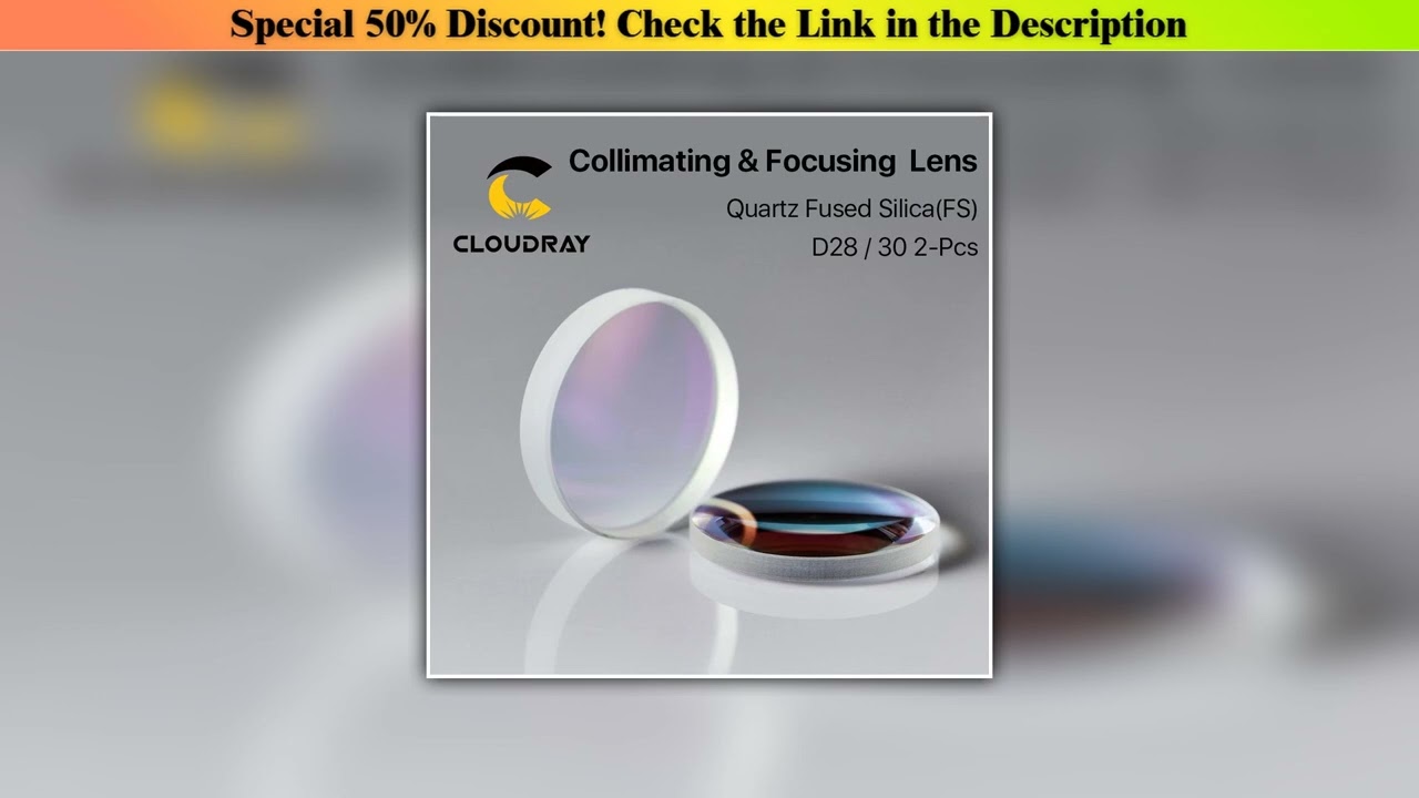 Top Spherical Focusing Lens D28 D30 F75/100/125/150/155/200mm 2Pcs Quartz Fused Silica for High Ene