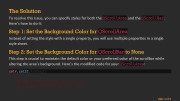Change the Background Color of a QScrollArea Without Affecting the Scrollbar Color in PyQt5