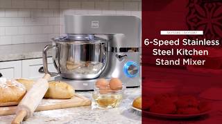 SKY5086 SKY5087 6-Speed Tilt-Head Stainless Steel Kitchen Stand Mixer