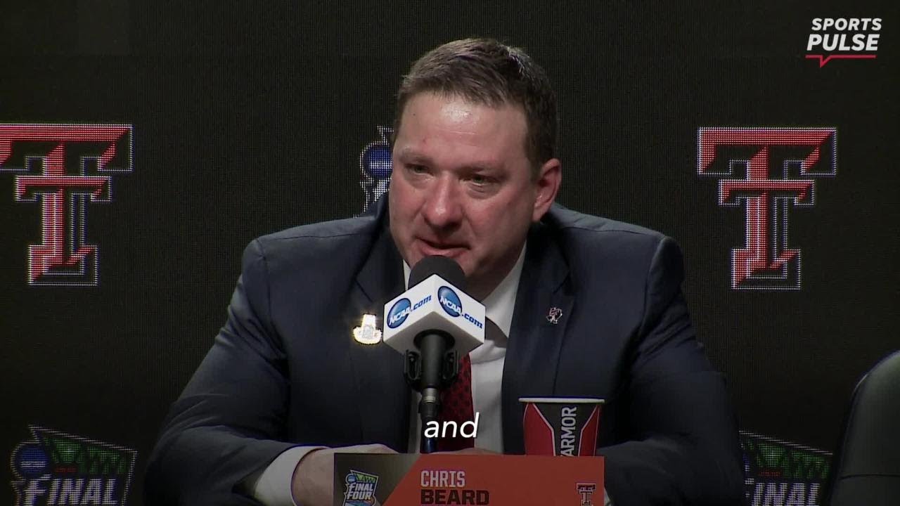 Texas Tech Coach Chris Beard Holds Back Tears At Podium After National 
