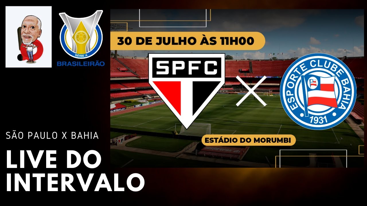 LIVE DO INTERVALO SÃO PAULO X