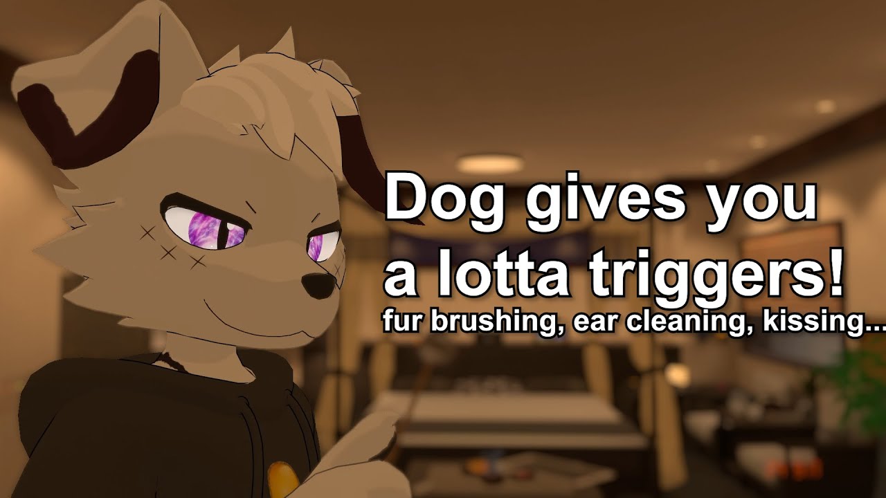 [Furry ASMR]Doggo gives you a lotta triggers!(Fur Brushing, Ear Cleaning, Kissing...)