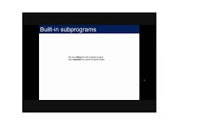 Intro to Sub programs