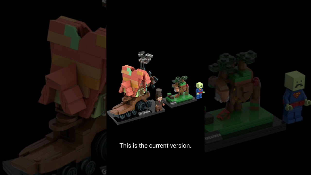 Lego Hermitcraft 8 GTWScar's Landboat and Mumbo Jumbo's Treesa miniature build [Short]