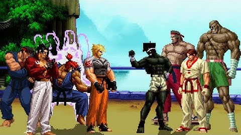 [KOF Mugen] Memorial | D.Ryu, Ex.Ryo, D.Ken, Ex.Robert vs Sagat, Unknown, Oldmon, Xavier Kim [4vs4]