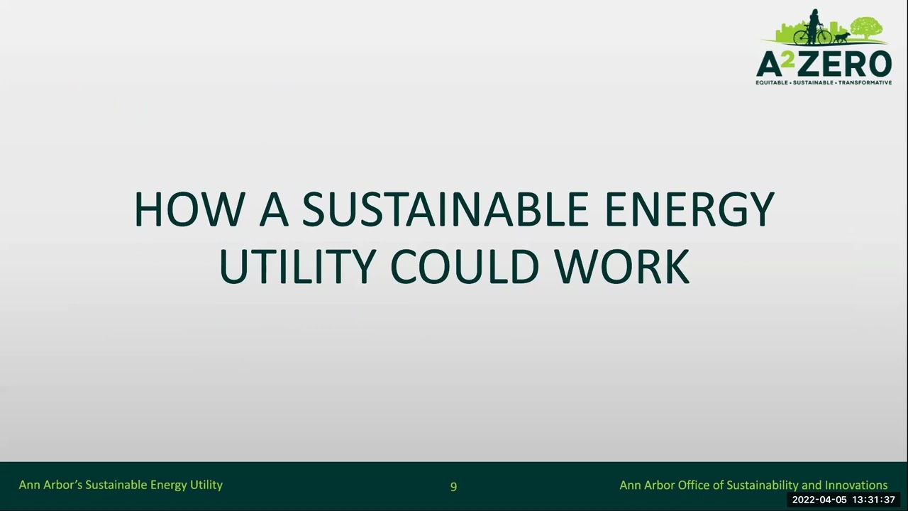 Sustainable Energy Utility Overview