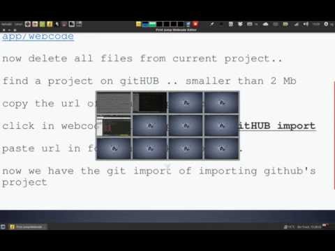 App Cloud Web Code Online Editor - Lesson Import project from GitHub
