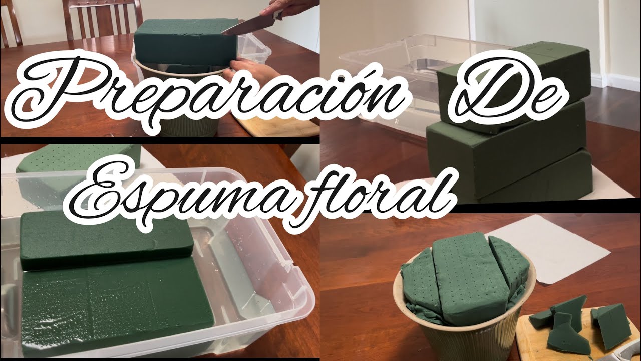 COMO HIDRATAR LA ESTUMA FLORAL como preparo la esponja para mis arreglos 💐 florales