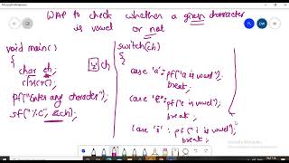 C Lecture 8: switch statement with program