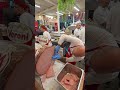 Cutting a Huge Italian Mortadella. Italy Food Festival