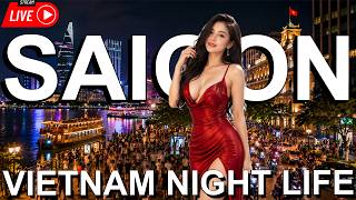 SAIGON VIETNAM 🇻🇳 | Nightlife, Streets & City Life 4K LIVE