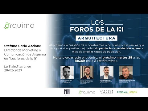 Programa completo de los Foros de la 8 sobre arquitectura, de la TV valenciana La 8 Mediterraneo