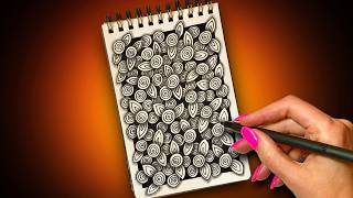 Relaxing 3D Zentangle Doodle Tutorial for Beginners ✍️ Simple Drawing Ideas Inktober 2026