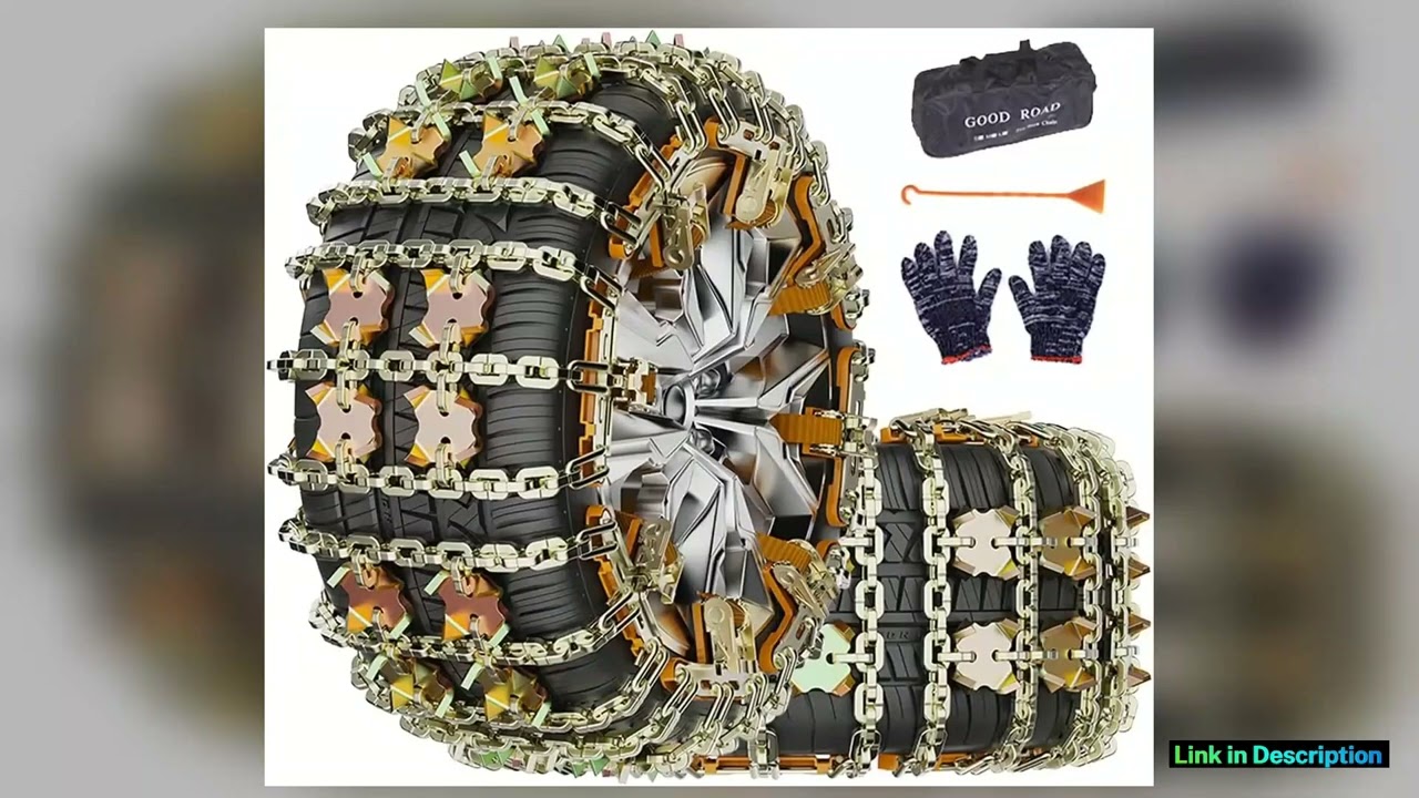 Universal Snow Tire Chains for Cars SUVs Trucks Adjustable Fit 175265mm Width 8Piece Set Smart Upgr