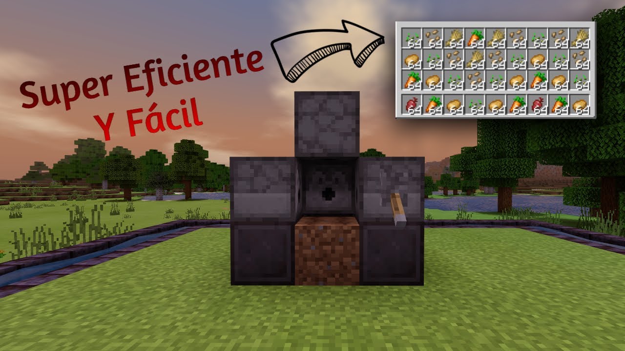 Mini Cultivo Super Eficiente En Minecraft Bedrock - YouTube