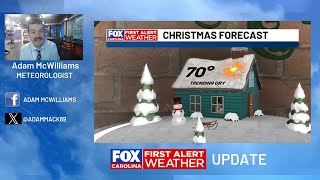 Warmer temperatures ahead of a warm and dry Christmas